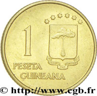 1 peseta - Equatorial Guinea
