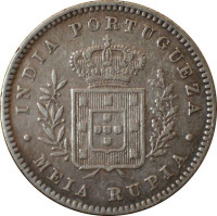 1/2 rupia - Portuguese India