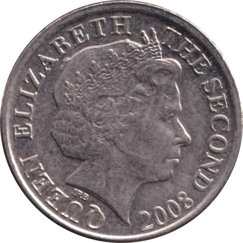 5 pence - Elizabeth II - Tête agée