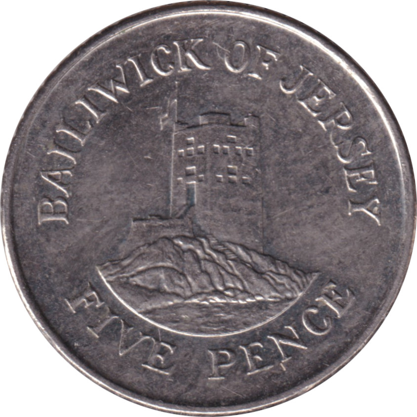 5 pence - Elizabeth II - Tête agée