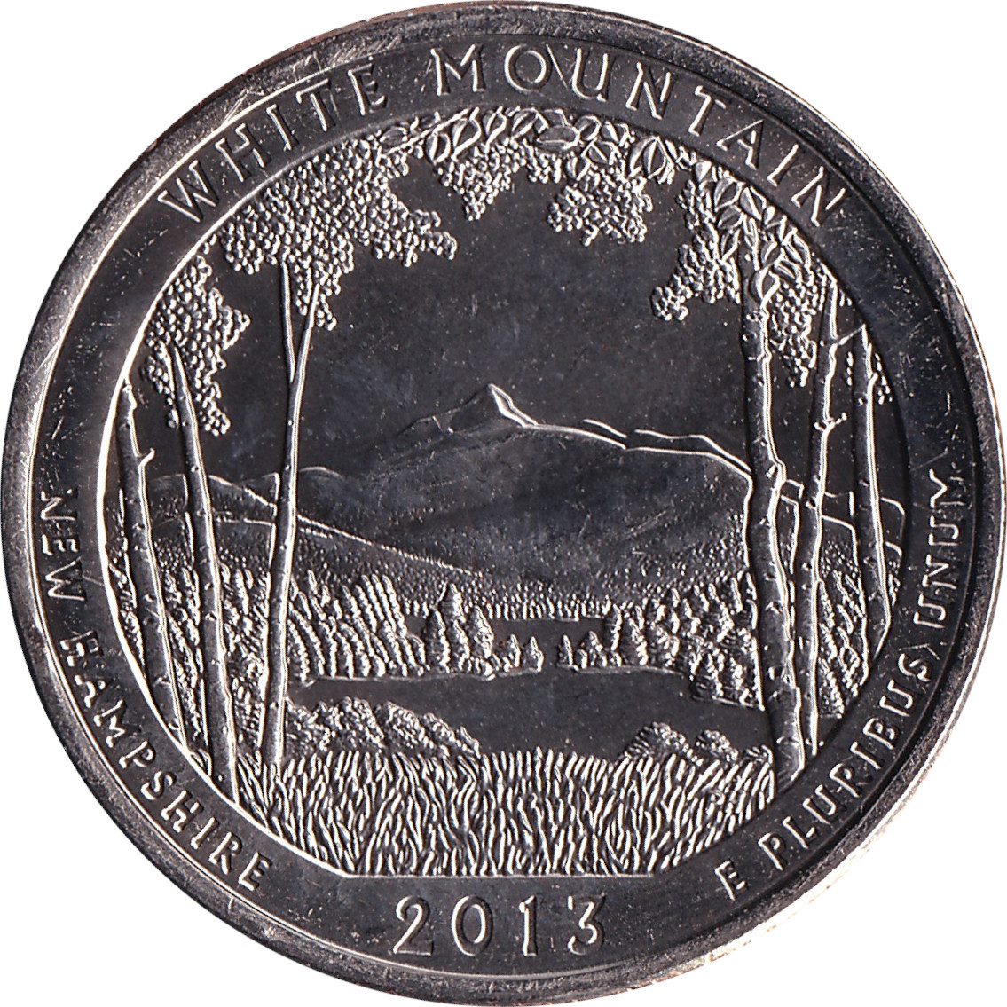 1/4 dollar - New Hampshire - White Moutain