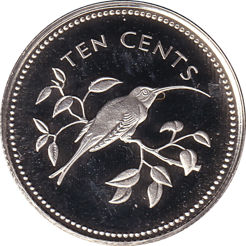 10 cents - Oiseaux - Grandes armoiries
