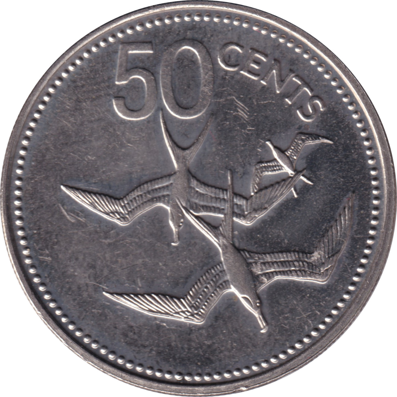50 cents - Oiseaux - Grandes armoiries