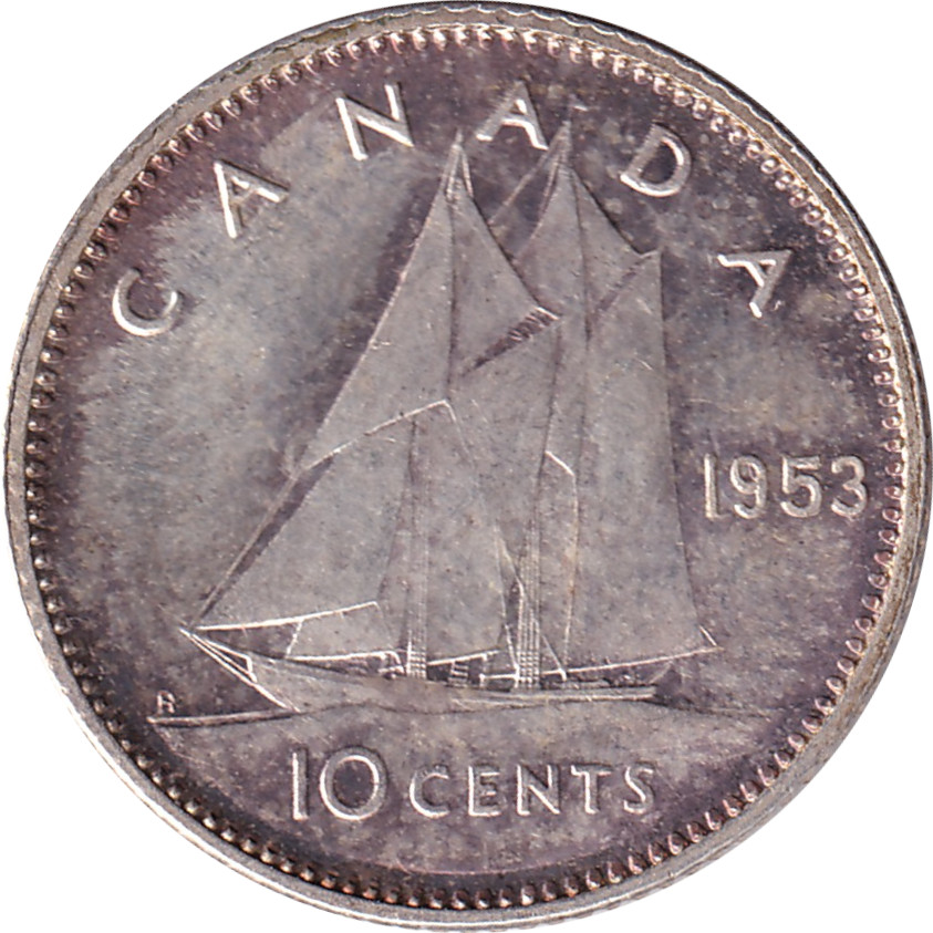 10 cents - Elizabeth II - Buste jeune