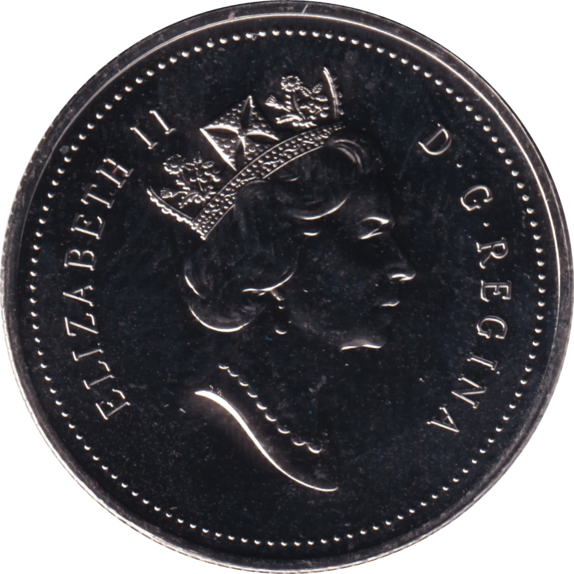 25 cents - Elizabeth II - Tête mature