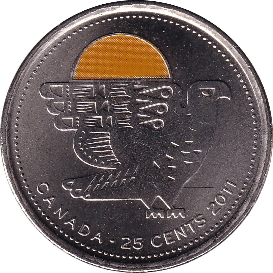 25 cents - Faucon Pélerin