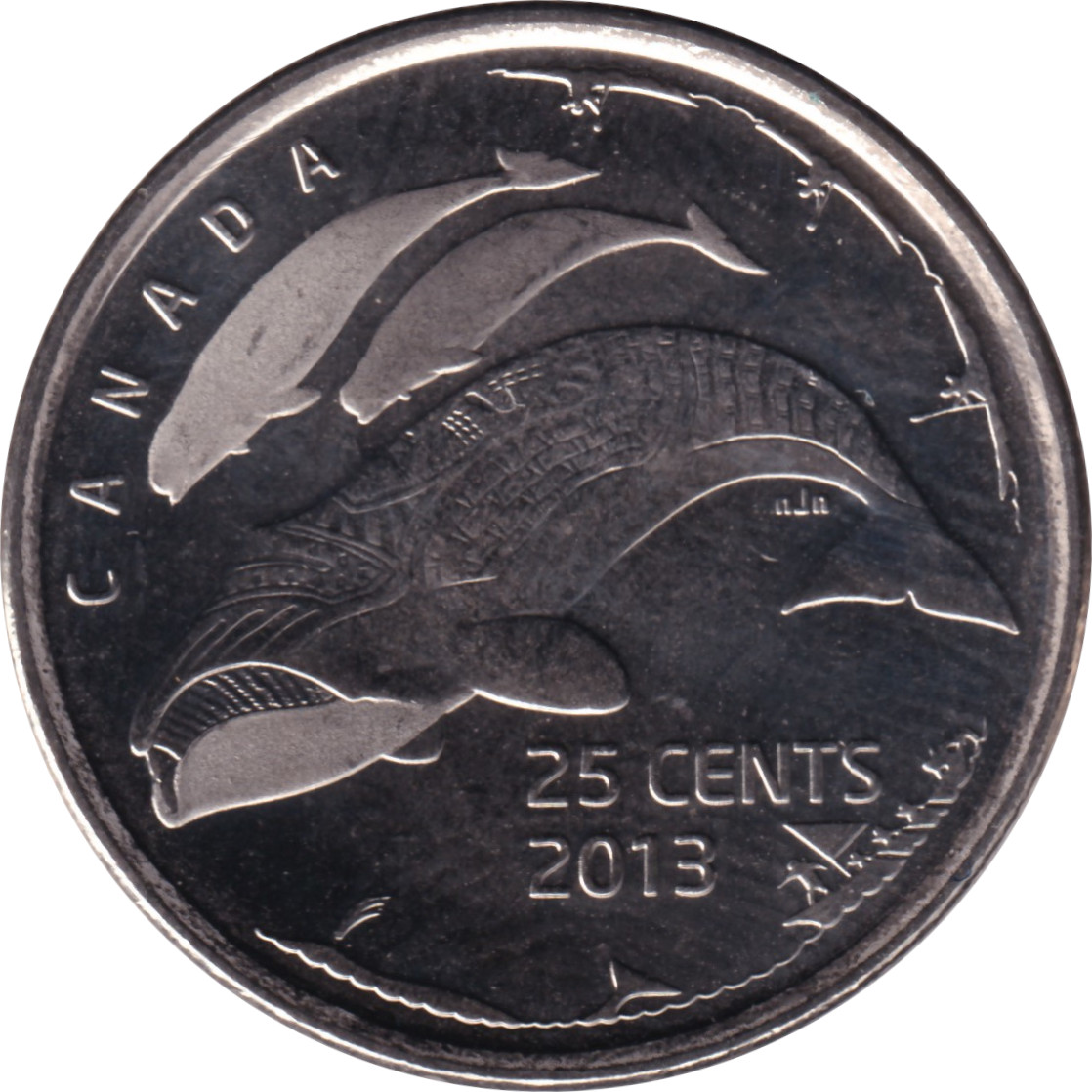 25 cents - Trois baleines