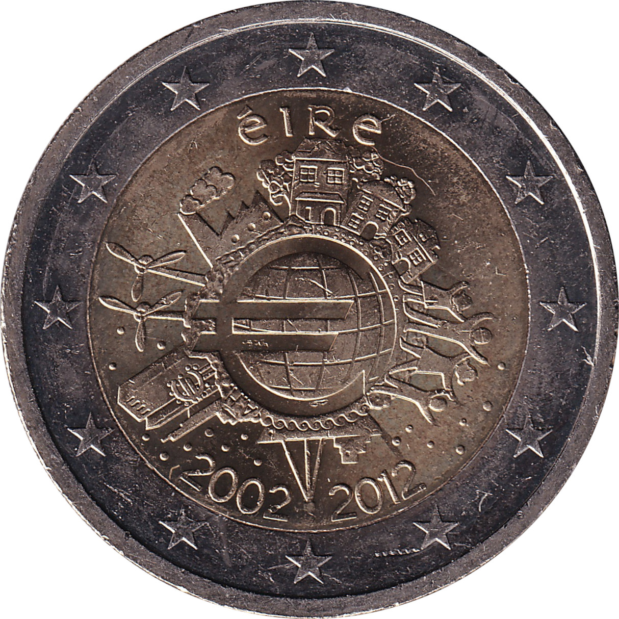 2 euro - Mise en circulation de l'Euro
