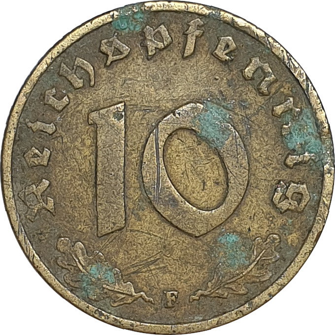 10 pfennig - Premier emblème