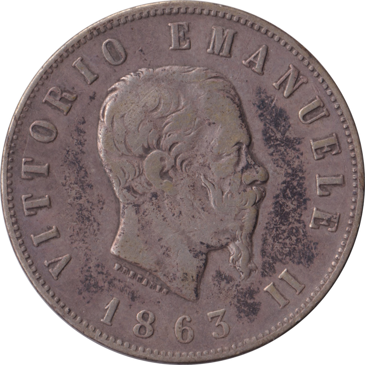 2 lire - Victor Emmanuel II - Shield