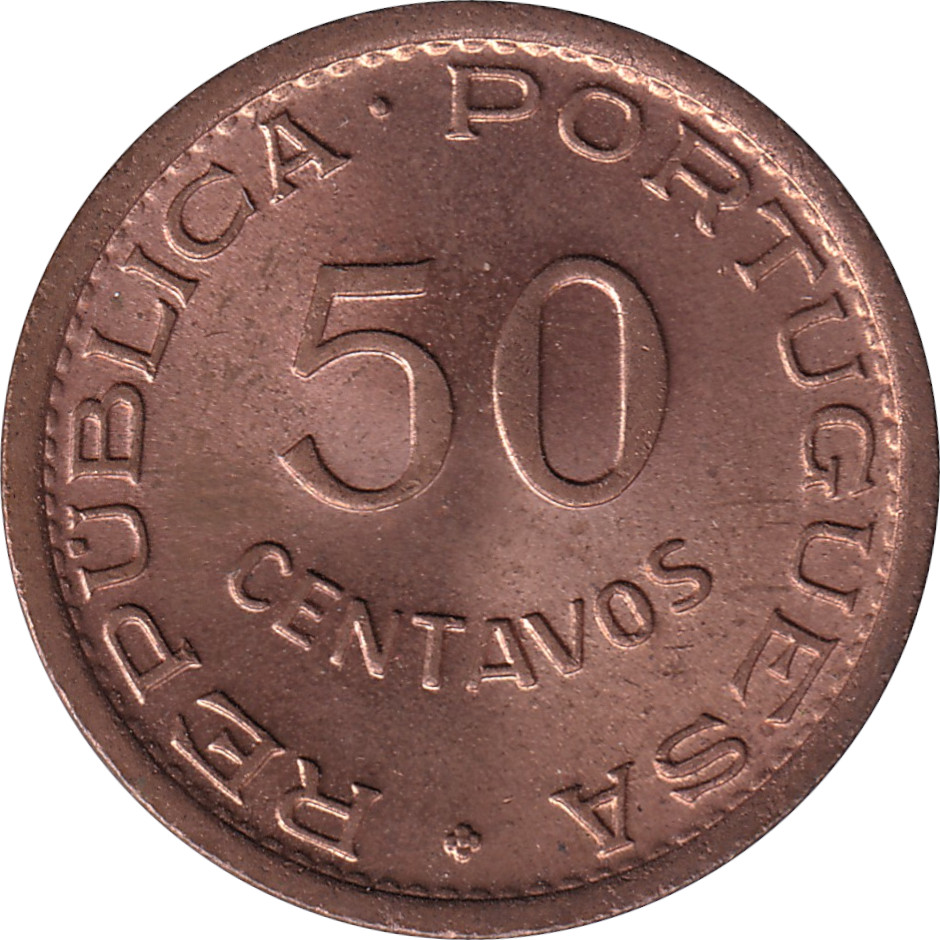 50 centavos - Mocambique - Bronze - Petit module