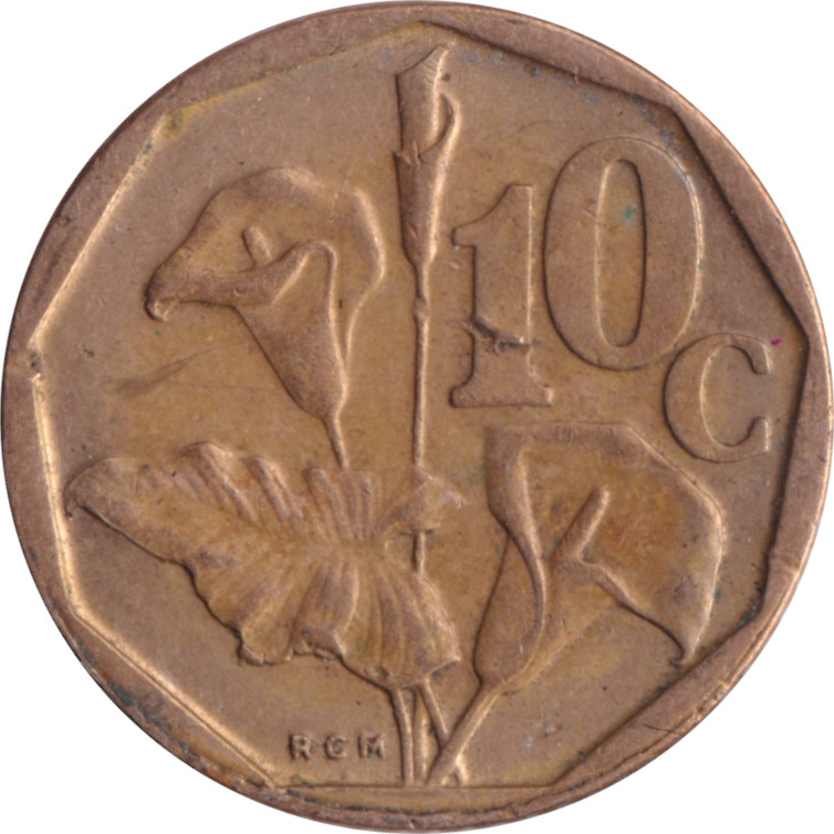10 cents - Grandes armoiries - Fleur