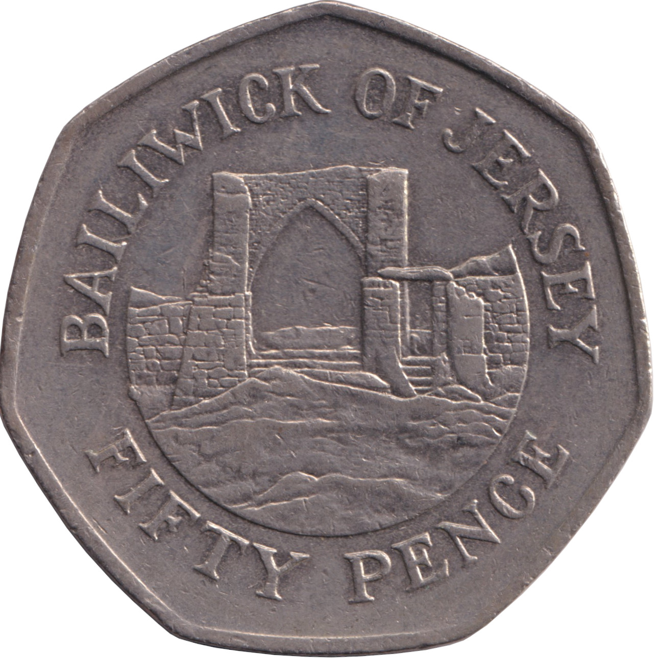 50 pence - Elizabeth II - Buste mature - Grand module
