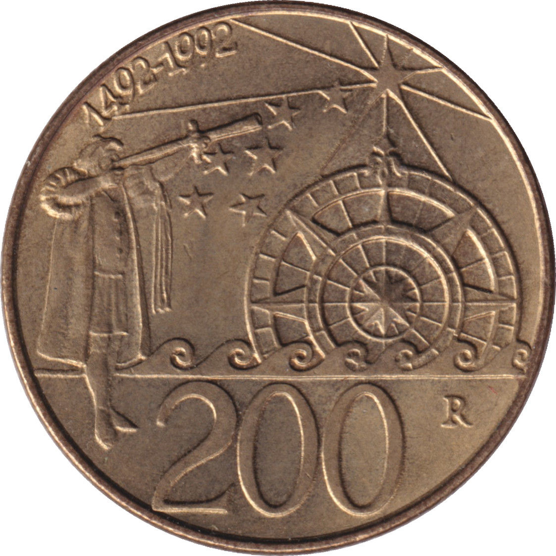 200 lire - Découverte des Amériques - 500 ans