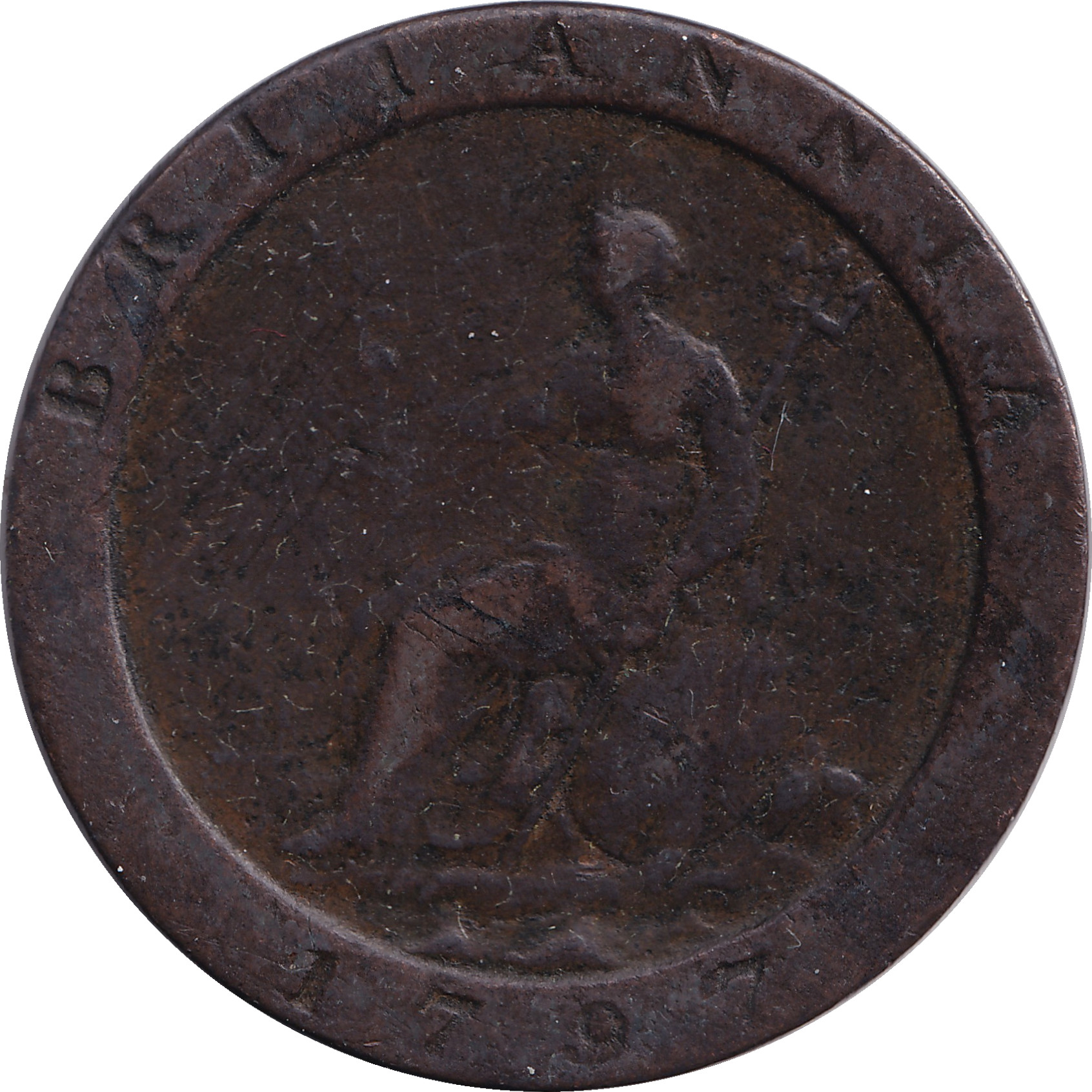 1 penny - Georges III - Buste agé