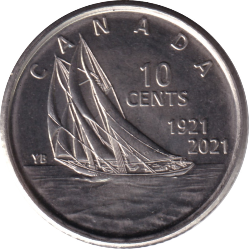 10 cents - Bluenose - 100 years - Type 1