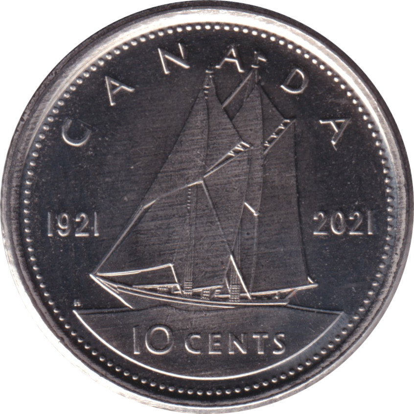 10 cents - Bluenose - 100 years - Type 2