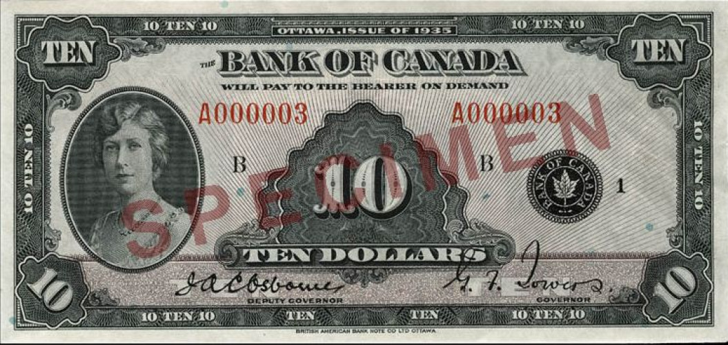 10 dollars - Banque du Canada