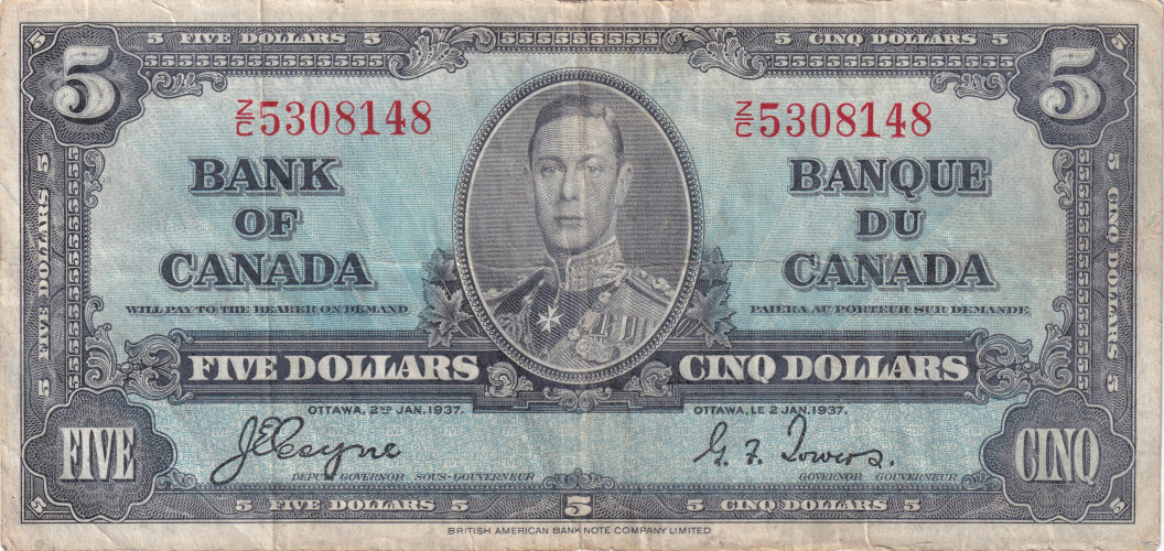 5 dollars - Banque du Canada