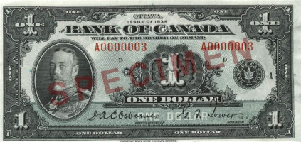 1 dollar - Bank of Canada