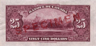 25 dollars - Bank of Canada