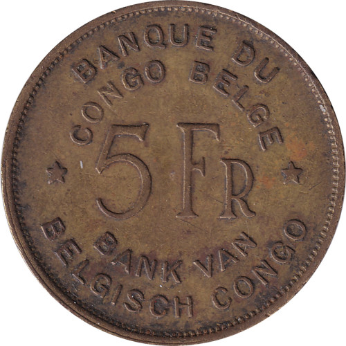 5 francs - Belgisch Congo