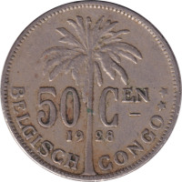50 centimes - Congo Belge