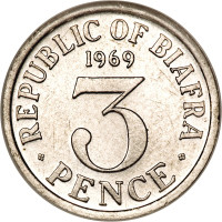 3 pence - Biafra