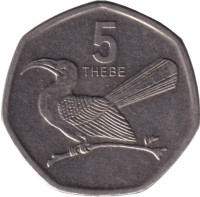 5 thebe - Botswana