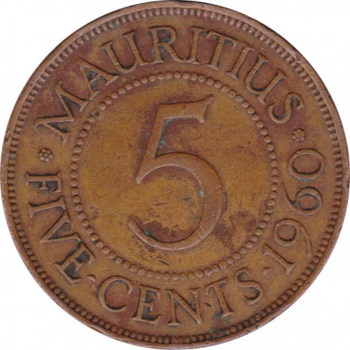 5 cents - British colony