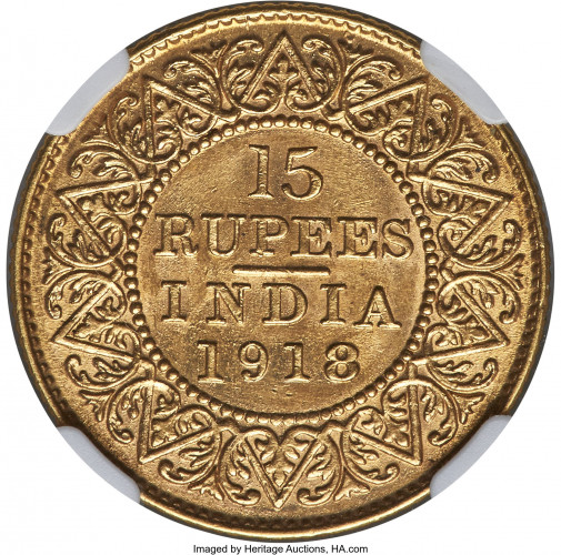 15 rupees - Indes britanniques
