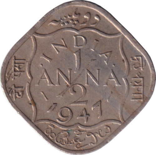 1/2 anna - British India