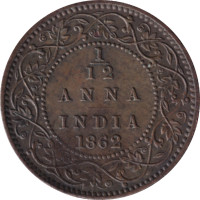 1/12 anna - Indes britanniques
