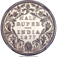1/2 rupee - Indes britanniques