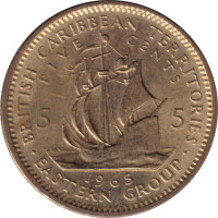 5 cents - Caraïbe Orientale