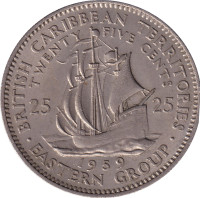 25 cents - Caraïbe Orientale