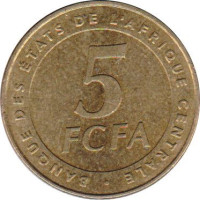 5 francs - États de l'Afrique Centrale