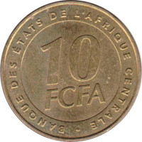 10 francs - États de l'Afrique Centrale