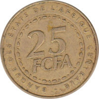 25 francs - Etats de l'Afrique Centrale