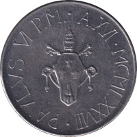 50 lire - Cité du Vatican