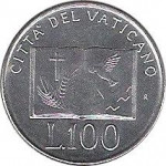 100 lire - Cité du Vatican