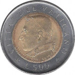 500 lire - Citad of Vatican