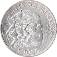 1000 lire - Cité du Vatican