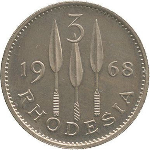 3 pence - Colonie de Rhodésie 