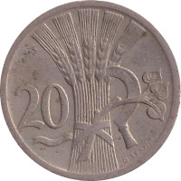 20 haleru - Tchécoslovaquie