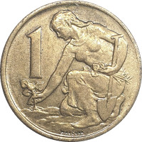 1 koruna - Tchécoslovaquie