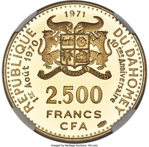 2500 francs - Dahomey