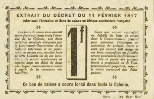 1 franc - Dahomey