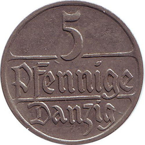 5 pfennig - Danzig