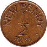 1/2 penny - Pound décimal